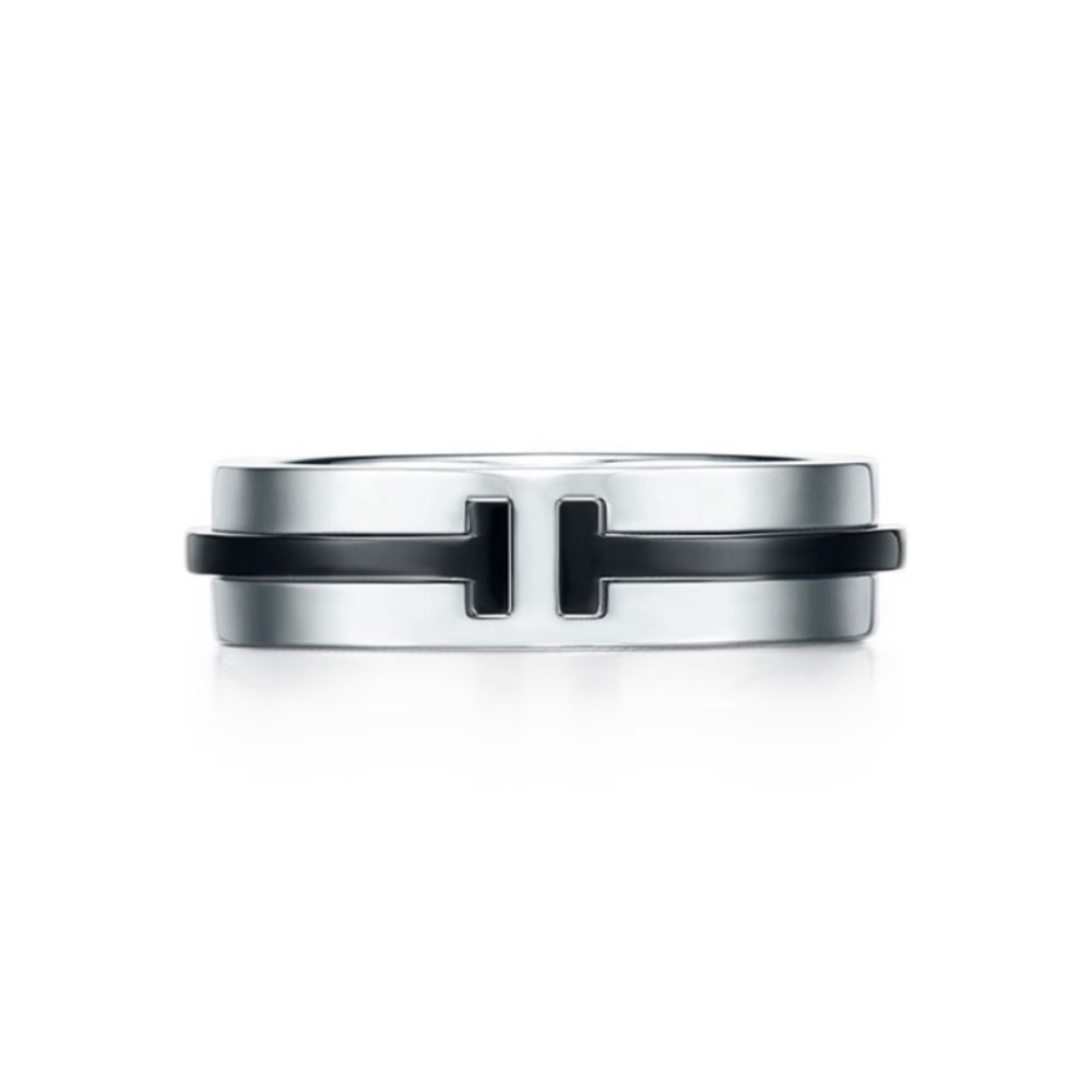 Tiffany Silver and Titanium Men's Ring